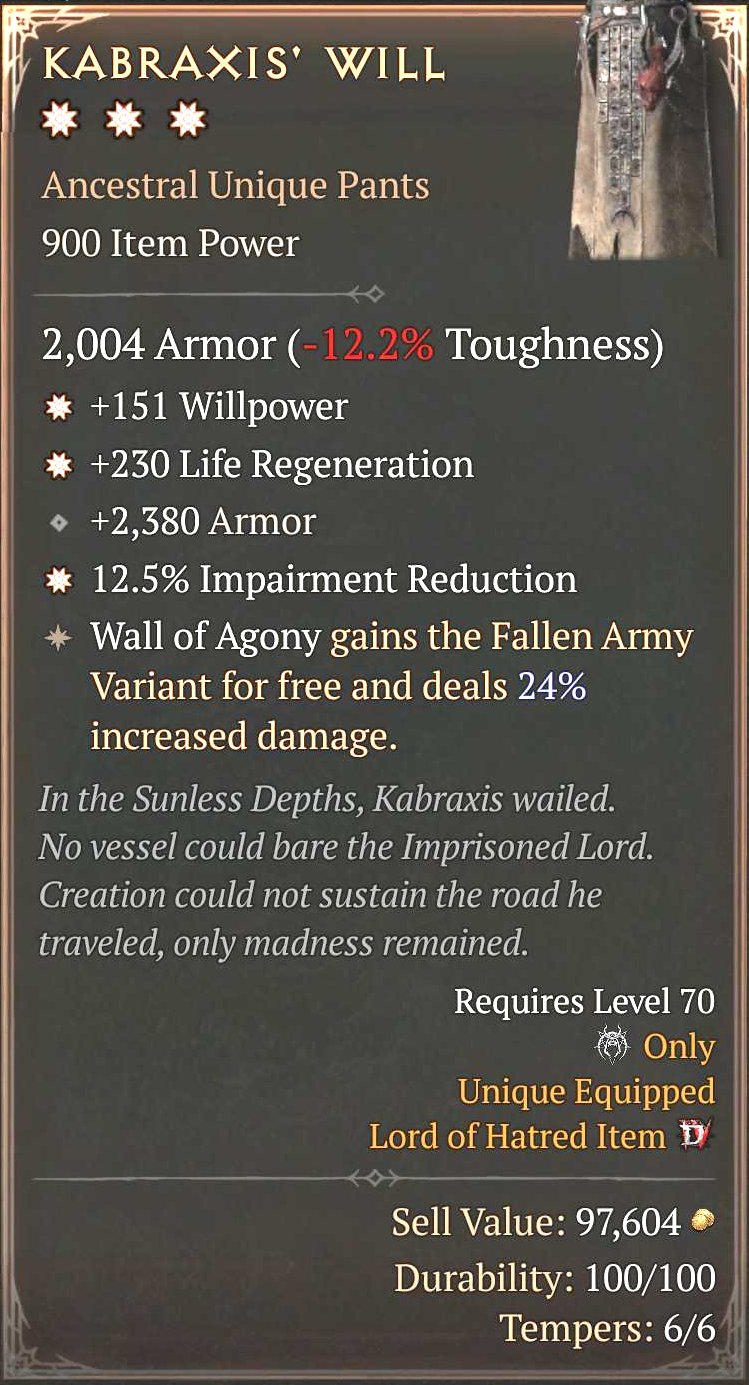 Kabraxis' Will (3GA)