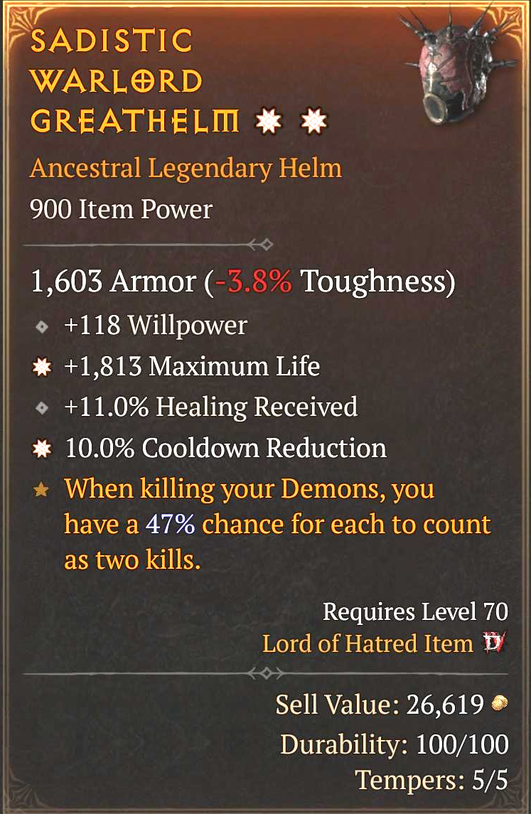 Sadistic Warlord Greathelm (2GA)