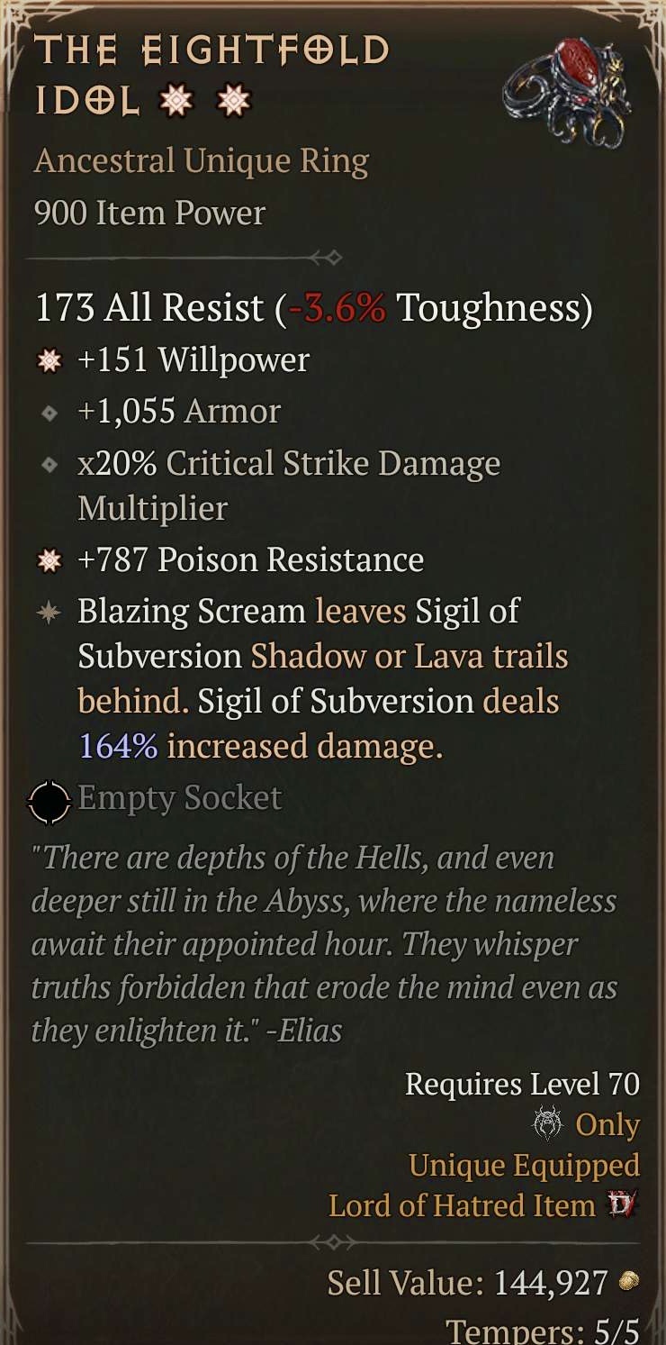 The Eightfold Idol (2GA)
