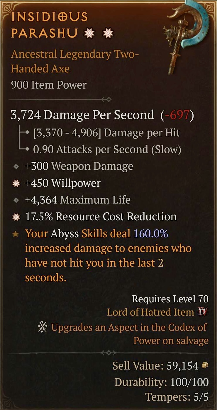 Insidious Parashu (2GA)