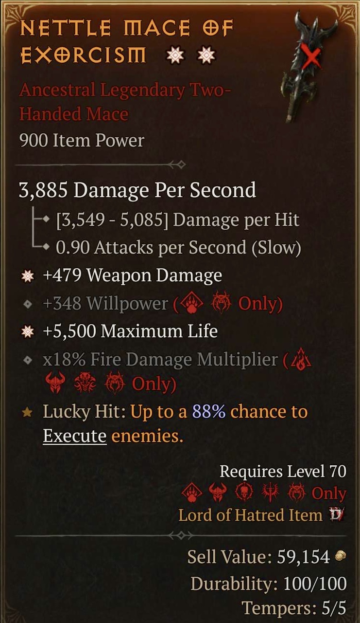Nettle Mace of Exorcism (2GA)