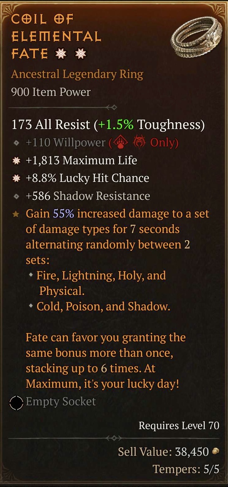 Coil of Elemental Fate (2GA)