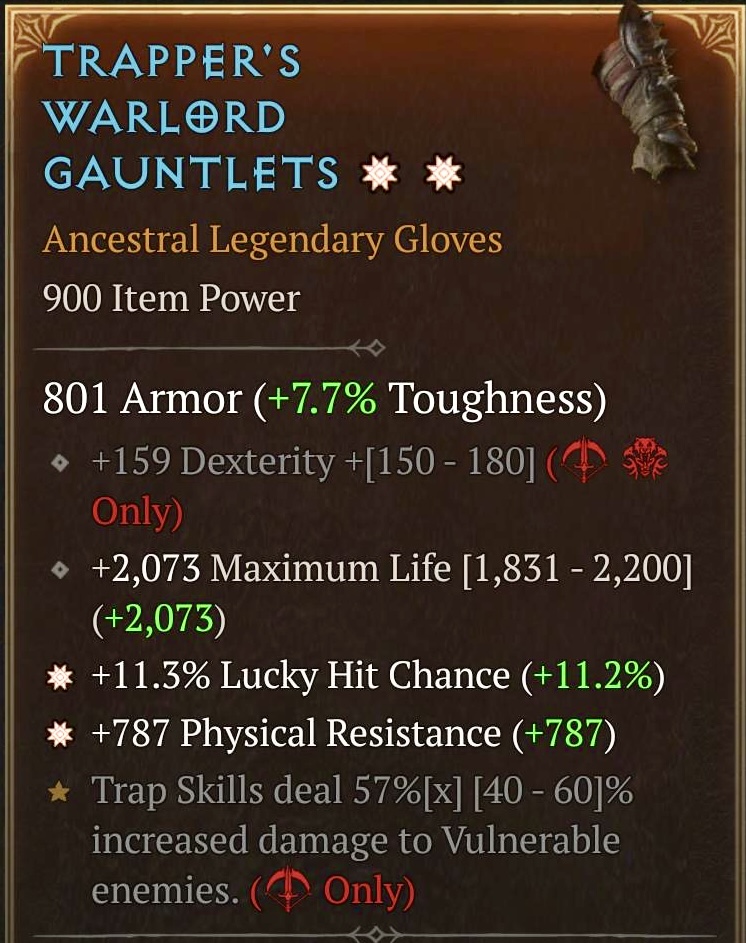 Trapper's Warlord Gauntlets (2GA)